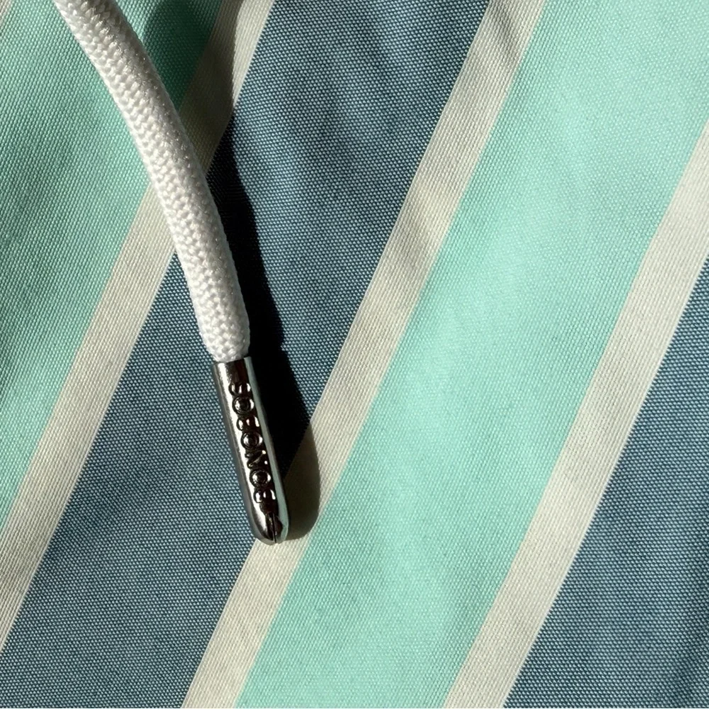 Bonobos Men's 8” Striped Swim Trunks Blue Size 38 Mesh Lining Tie Front Summer
